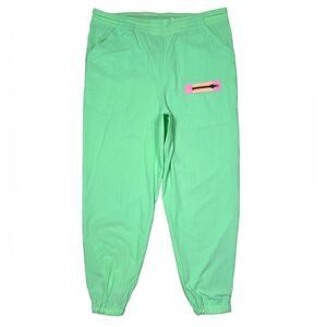 Recreation Mens Y2K Mint Green Nylon Vintage Windbreaker Jogger Pant
